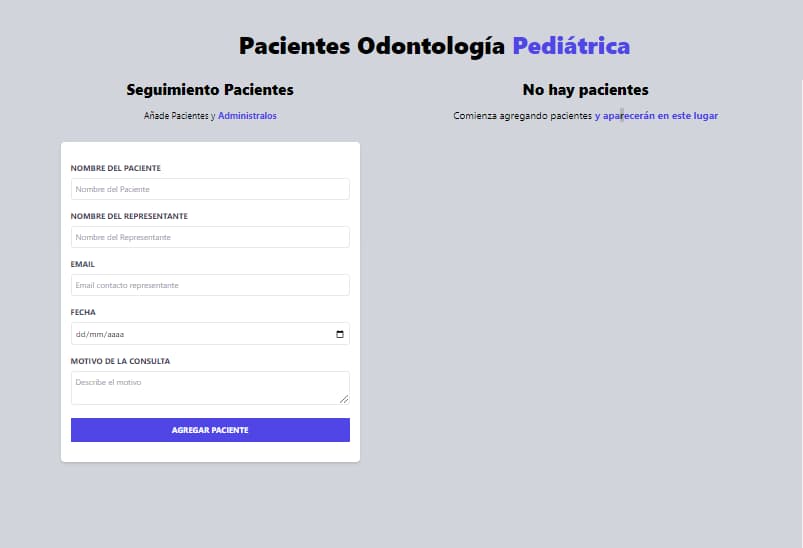 imagen de proyecto de app de administracion de pacientes